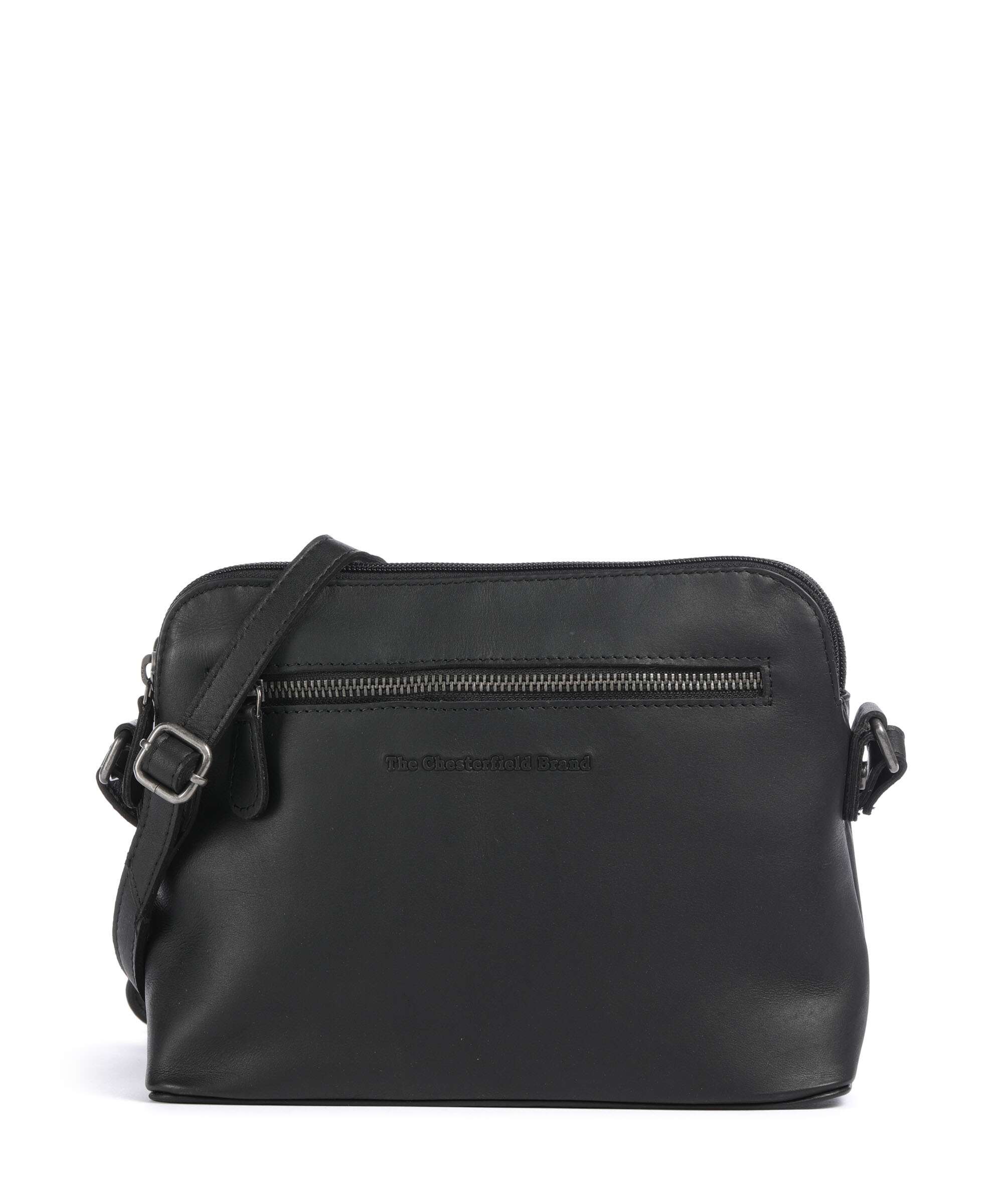 The Chesterfield Brand Wax Pull Up Cow Nebraska Crossbody bag black