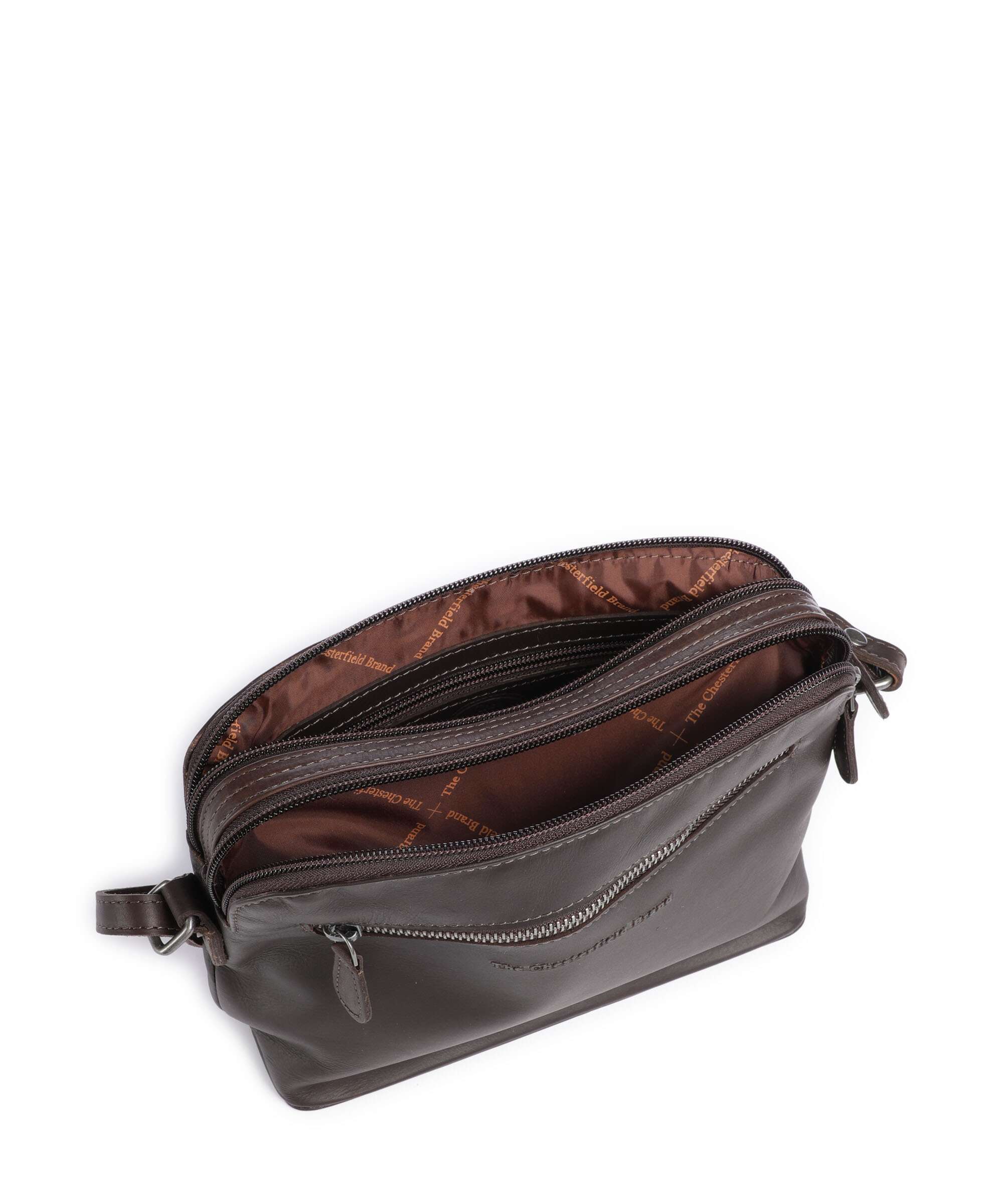 The Chesterfield Brand Wax Pull Up Cow Nebraska Crossbody bag brown