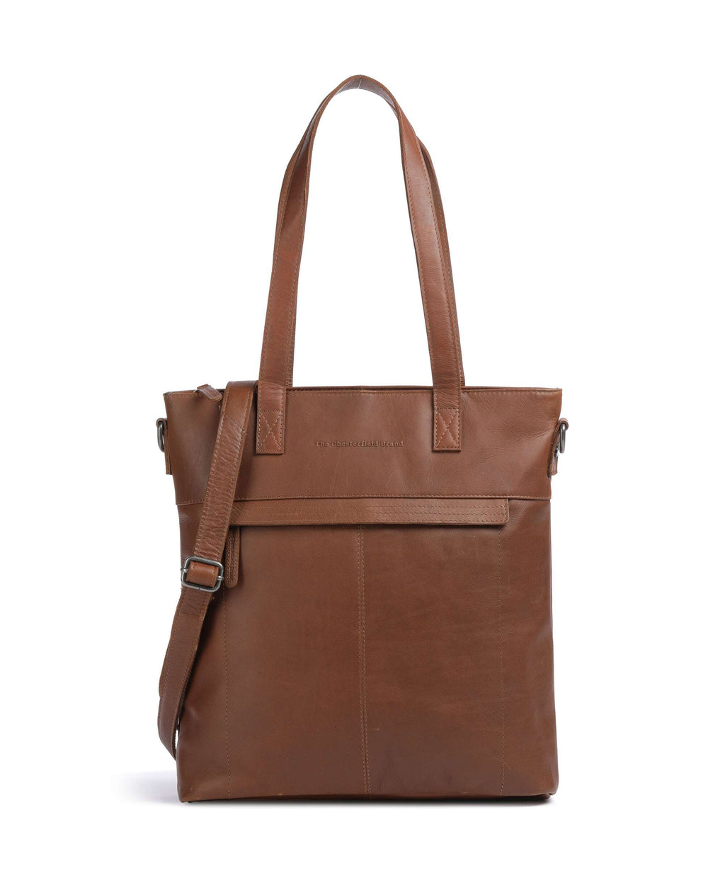 The Chesterfield Brand Wax Pull Up Cow Nunavik Tote bag cognac