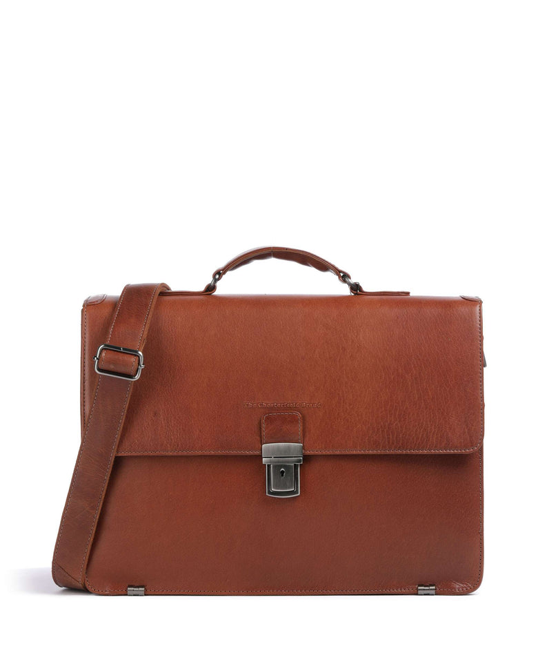 The Chesterfield Brand Novum Salvatore Briefcase cognac