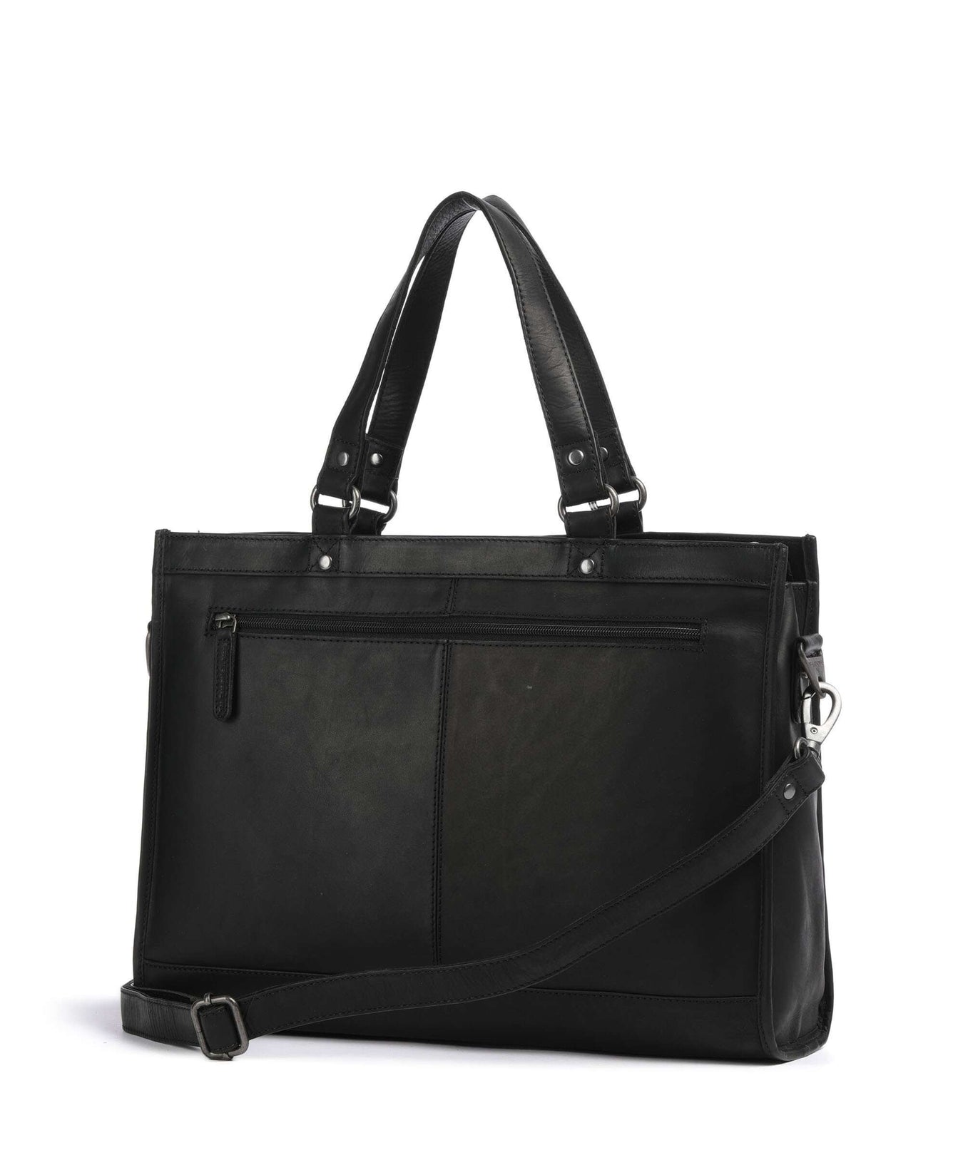 The Chesterfield Brand Cow Wax Pull Up Manly Tote bag black