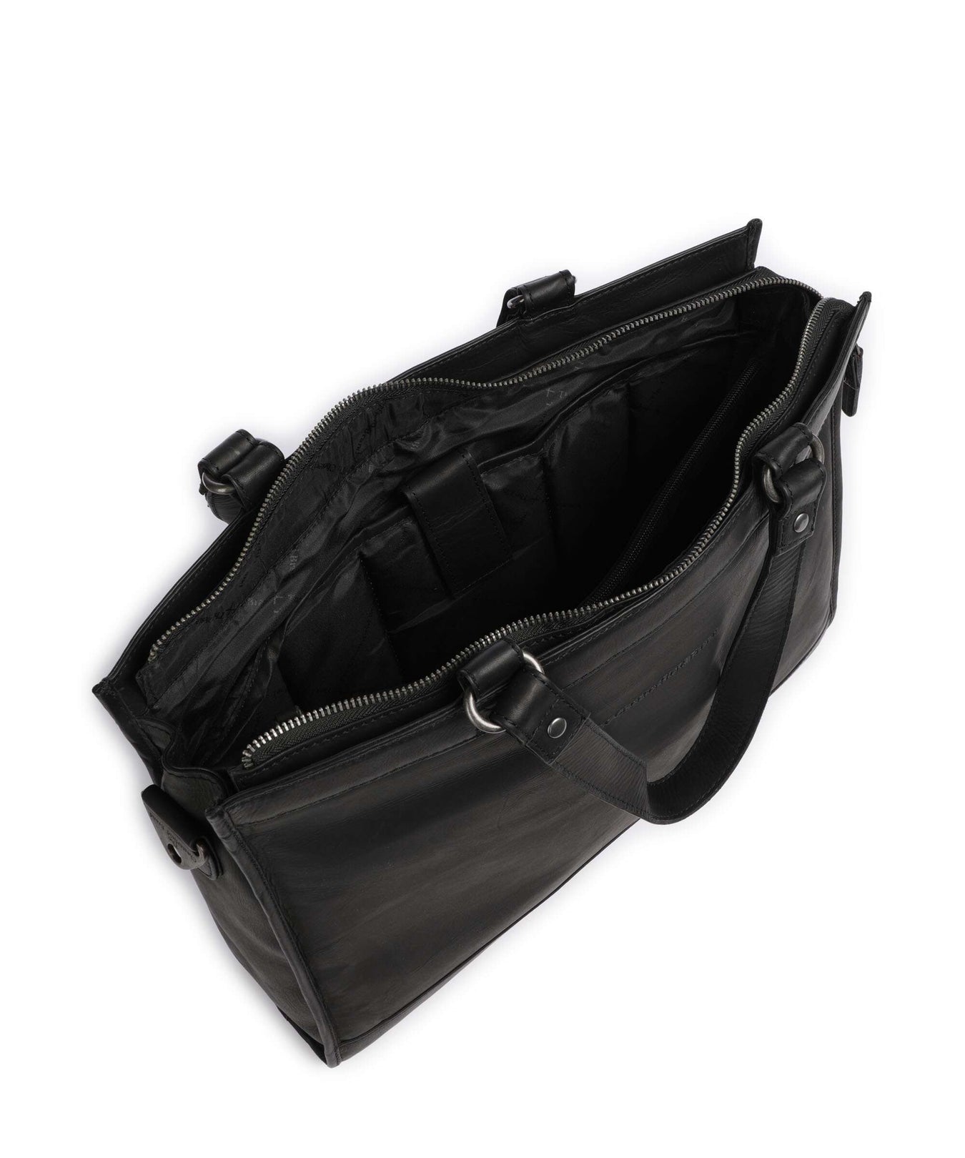 The Chesterfield Brand Cow Wax Pull Up Manly Tote bag black