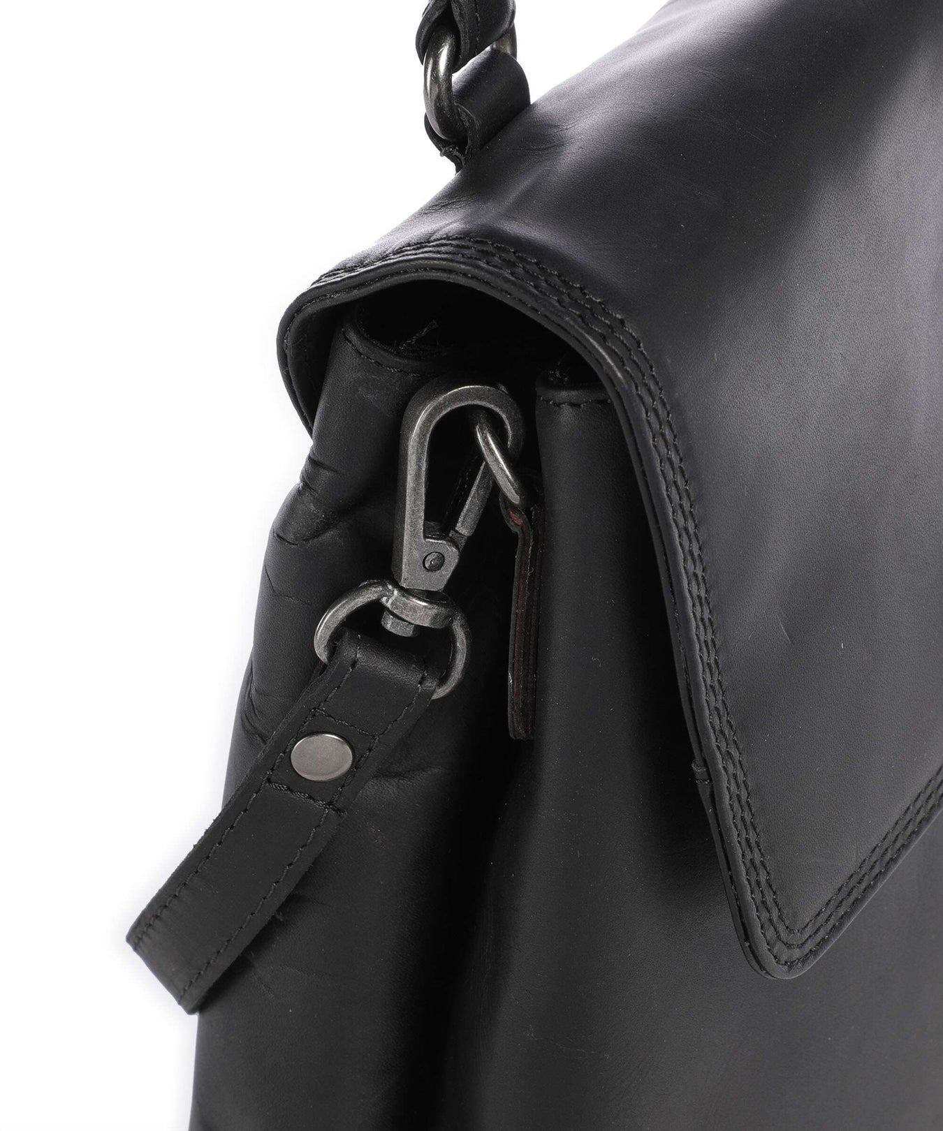 The Chesterfield Brand Wax Pull Up Cow Angera Handbag black