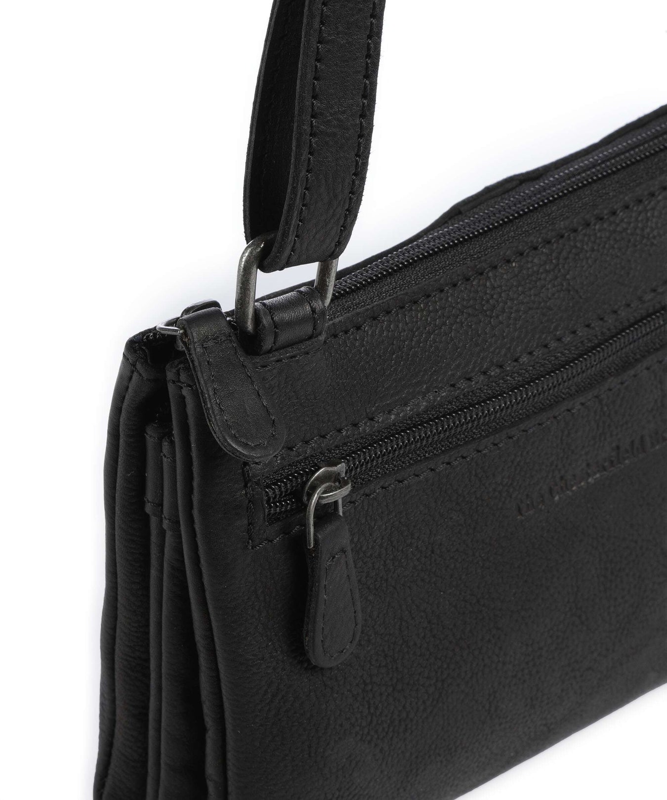 The Chesterfield Brand Washed Waxed Cow Osaka Crossbody bag black