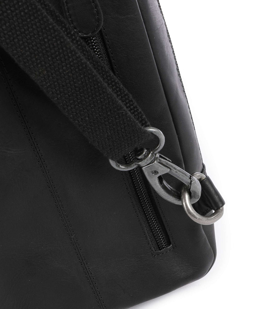 The Chesterfield Brand Wax Pull Up Cow Turelle Sling bag black