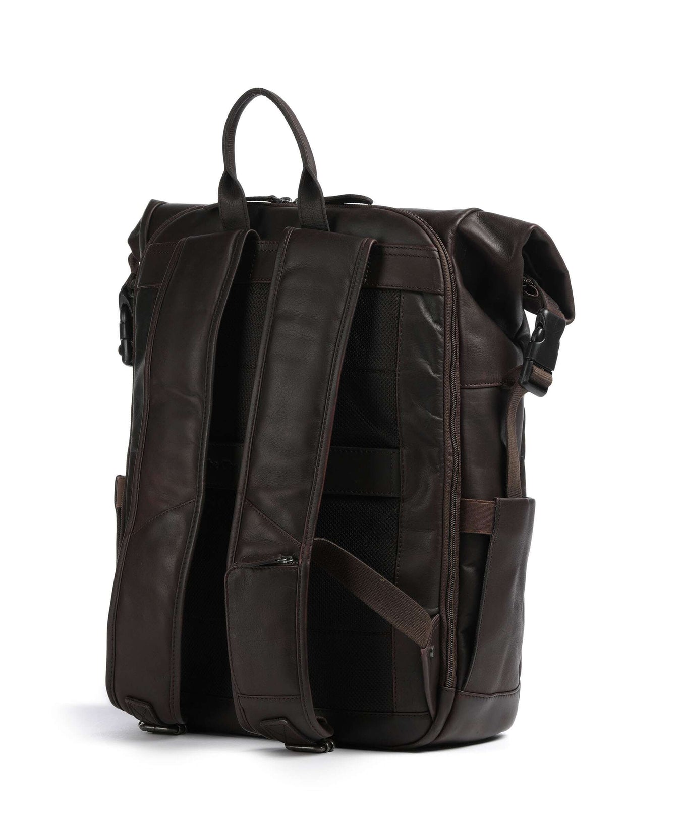The Chesterfield Brand Wax Pull Up Cow Remo Rolltop backpack brown