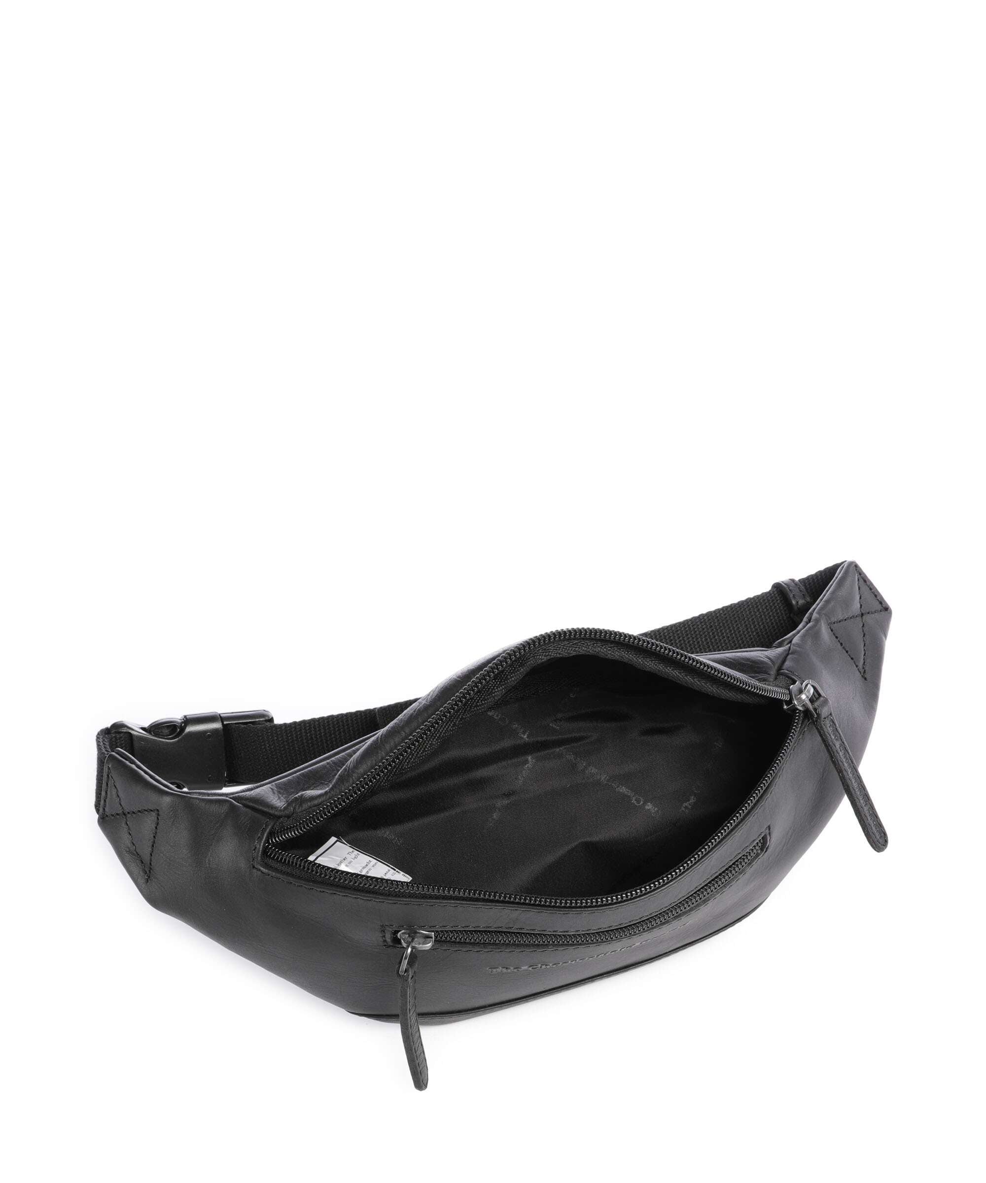 The Chesterfield Brand Wax Pull Up Cow Brana Belt bag black