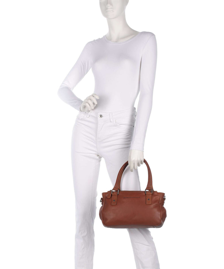 The Chesterfield Brand Wax Pull Up Cow Fenja Handbag cognac