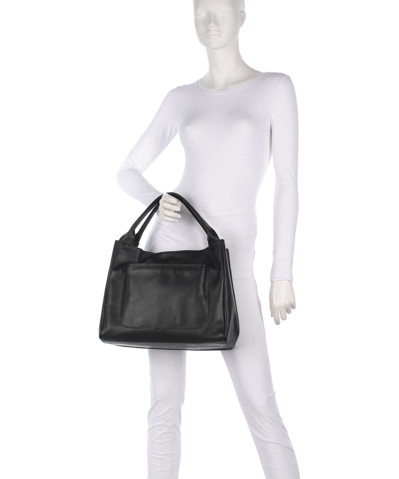 The Chesterfield Brand Wax Pull Up Cow Fioline Handbag black