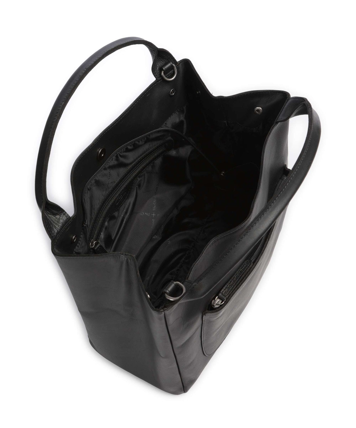 The Chesterfield Brand Wax Pull Up Cow Fioline Handbag black