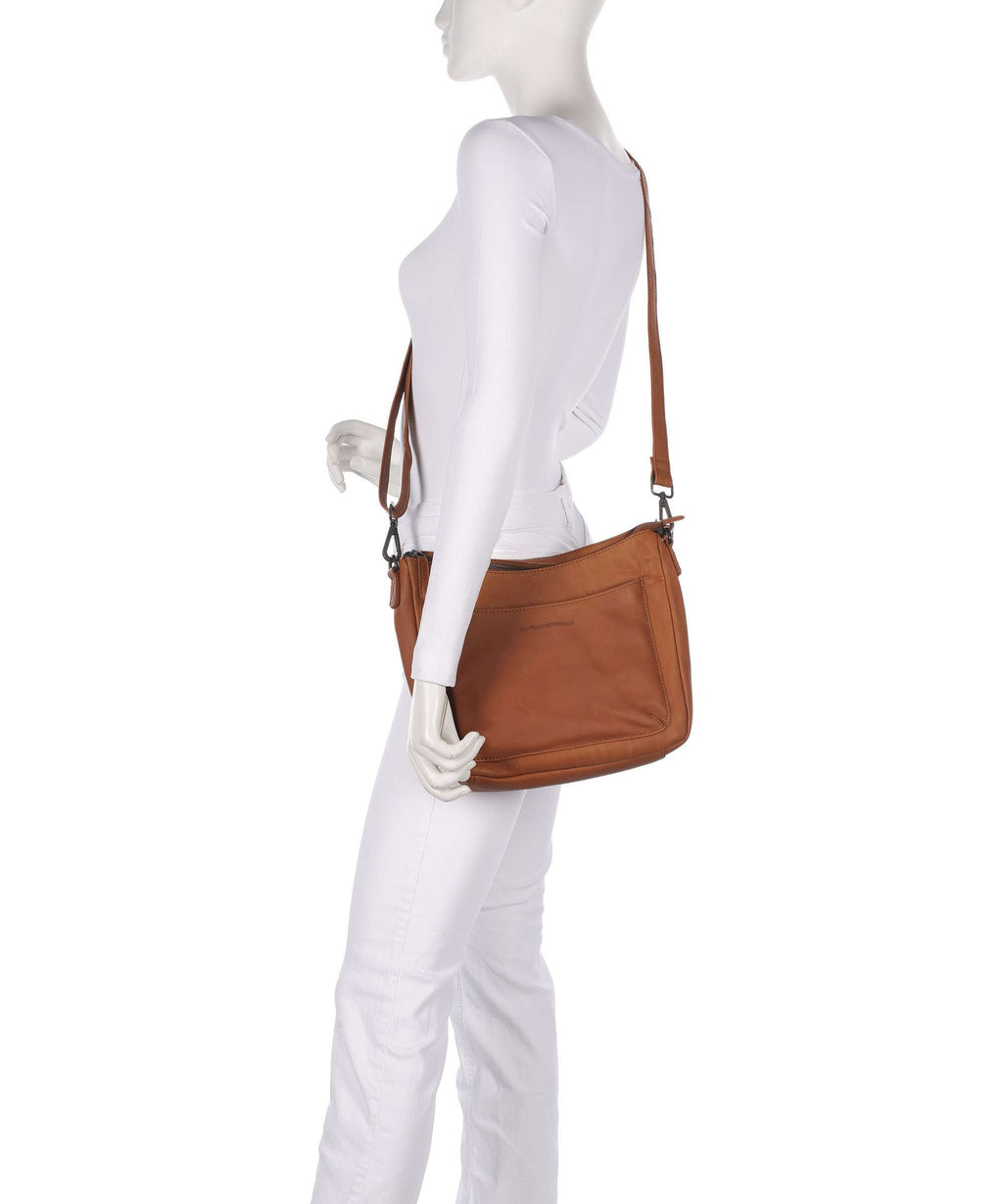 The Chesterfield Brand Wax Pull Up Cow Tivra Shoulder bag cognac