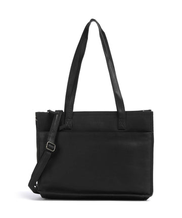 The Chesterfield Brand Wax Pull Up Cow Adana Nákupní taška black