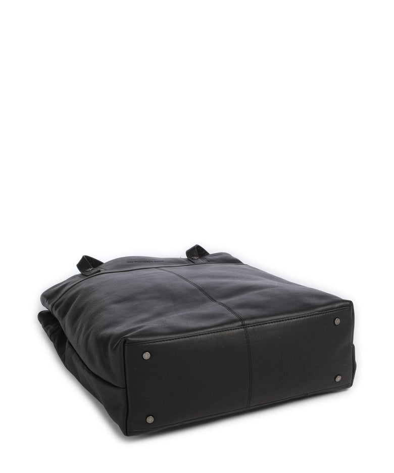 The Chesterfield Brand Wax Pull Up Cow Solvia Tote bag black