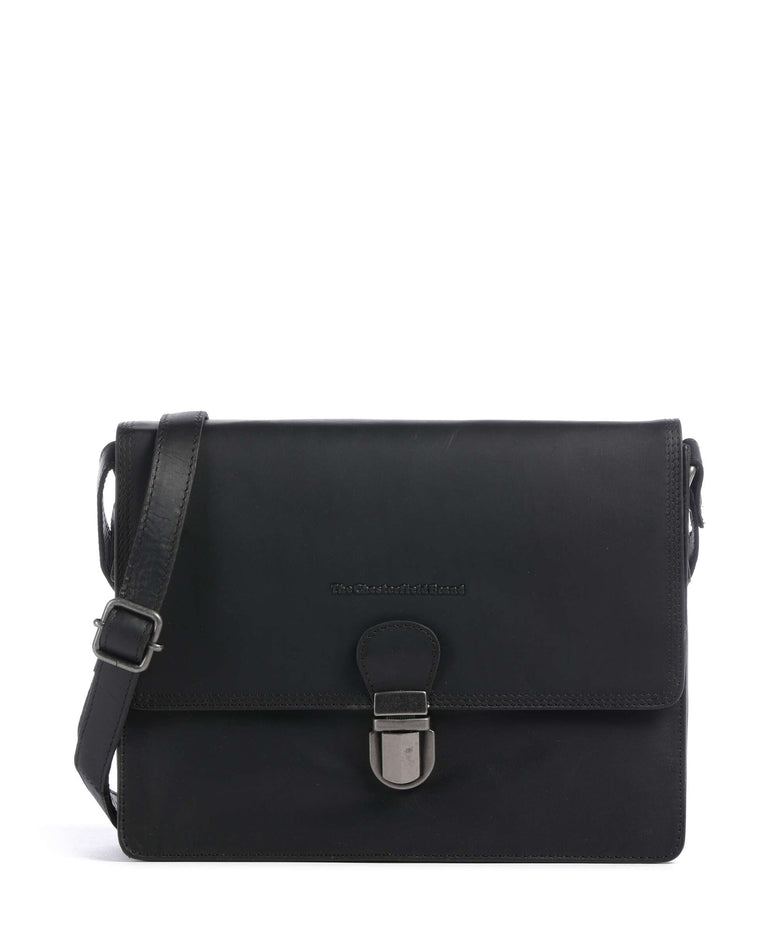 The Chesterfield Brand Wax Pull Up Cow Lunor Crossbody bag black