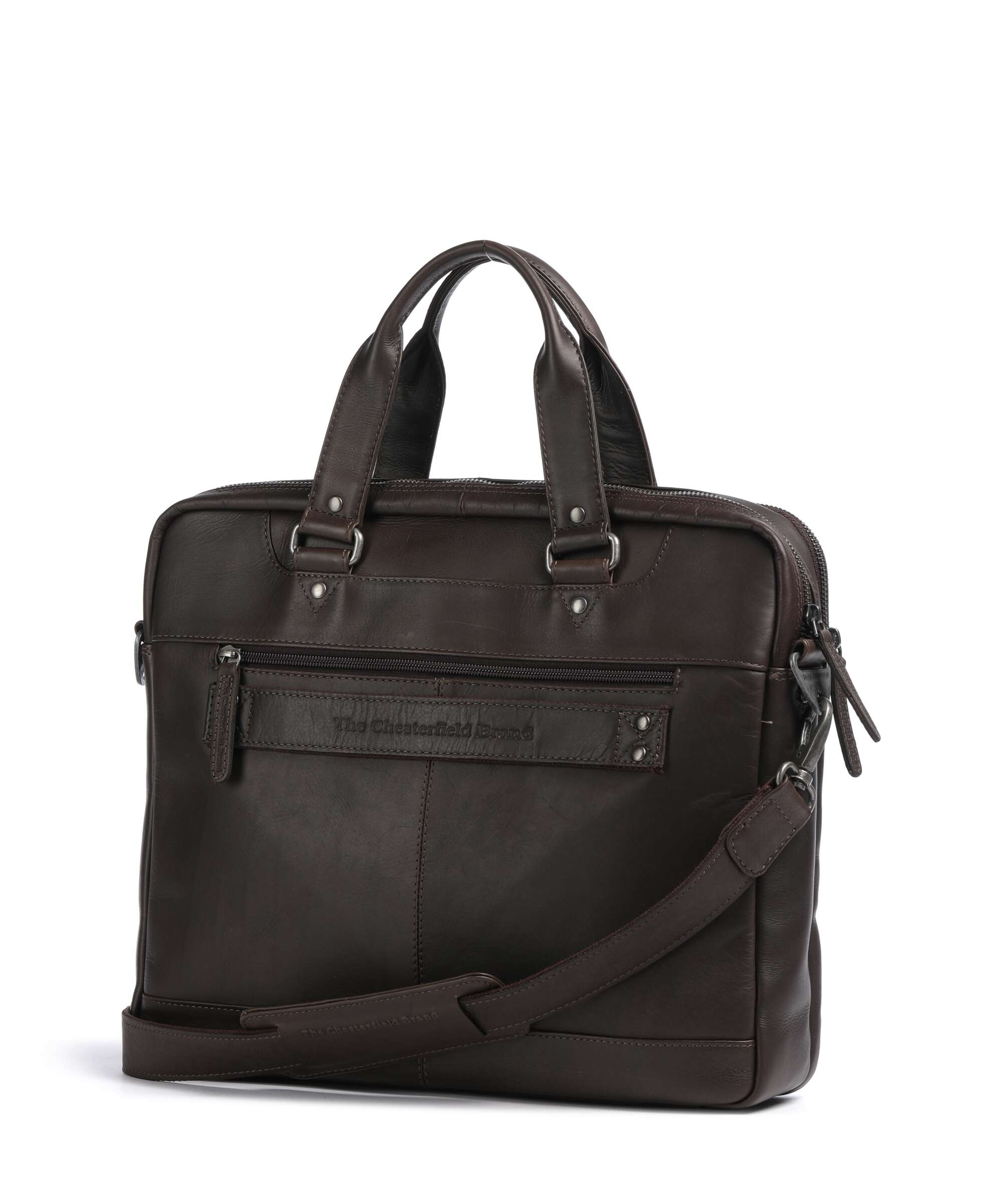 The Chesterfield Brand Wax Pull Up Cow Montara Laptop bag brown