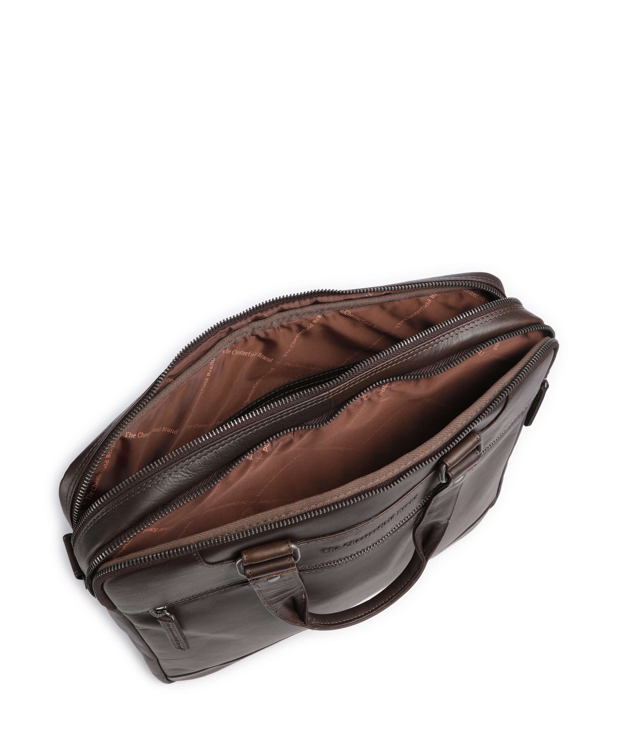 The Chesterfield Brand Wax Pull Up Cow Montara Laptop bag brown
