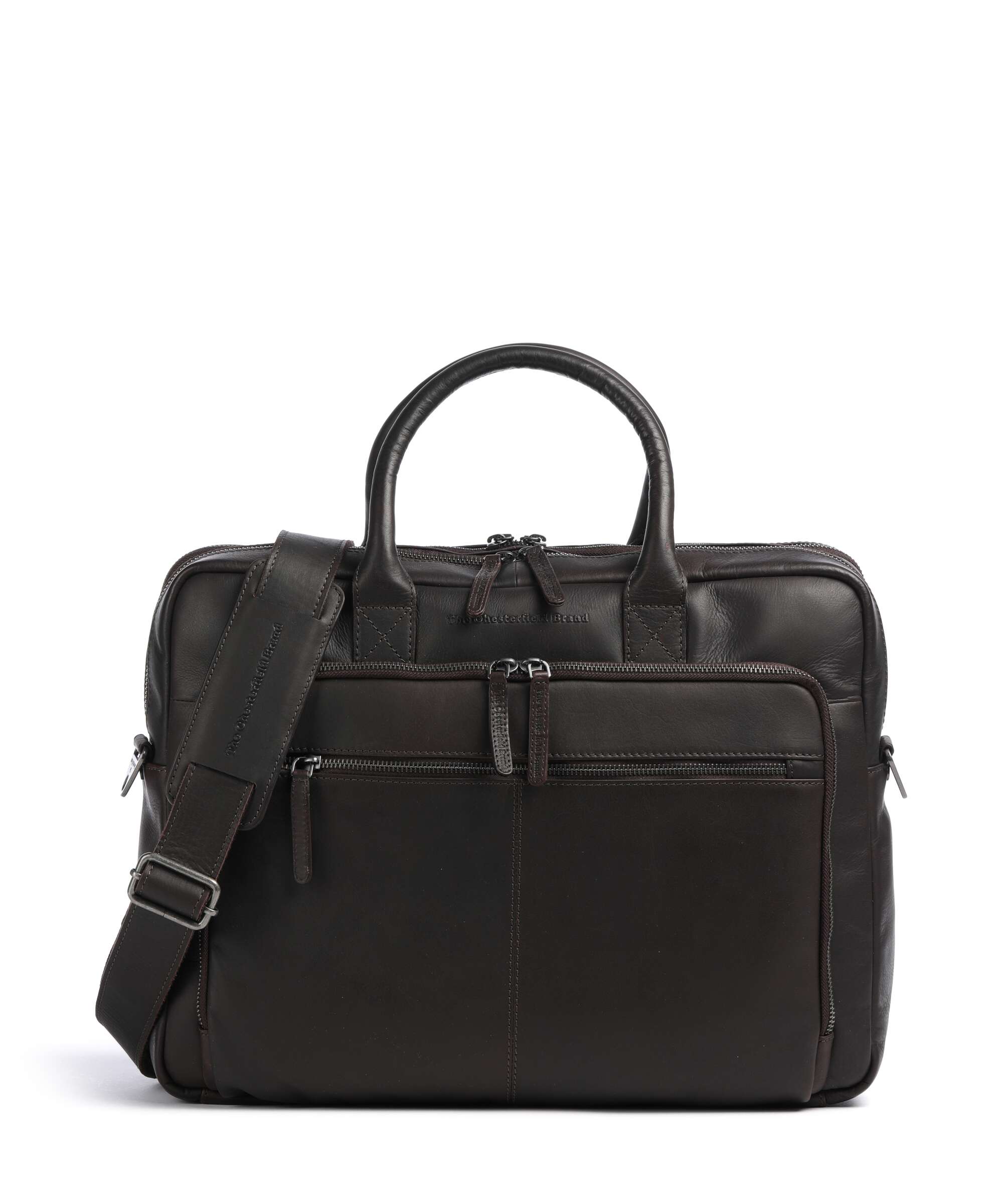 The Chesterfield Brand Wax Pull Up Cow Tacama Laptop bag brown