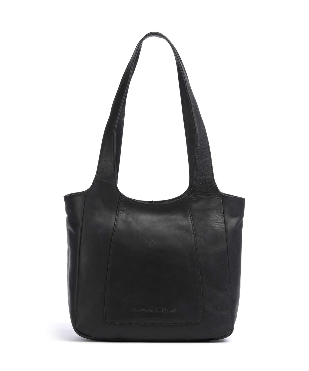 The Chesterfield Brand Wax Pull Up Cow Tofino Tote bag black