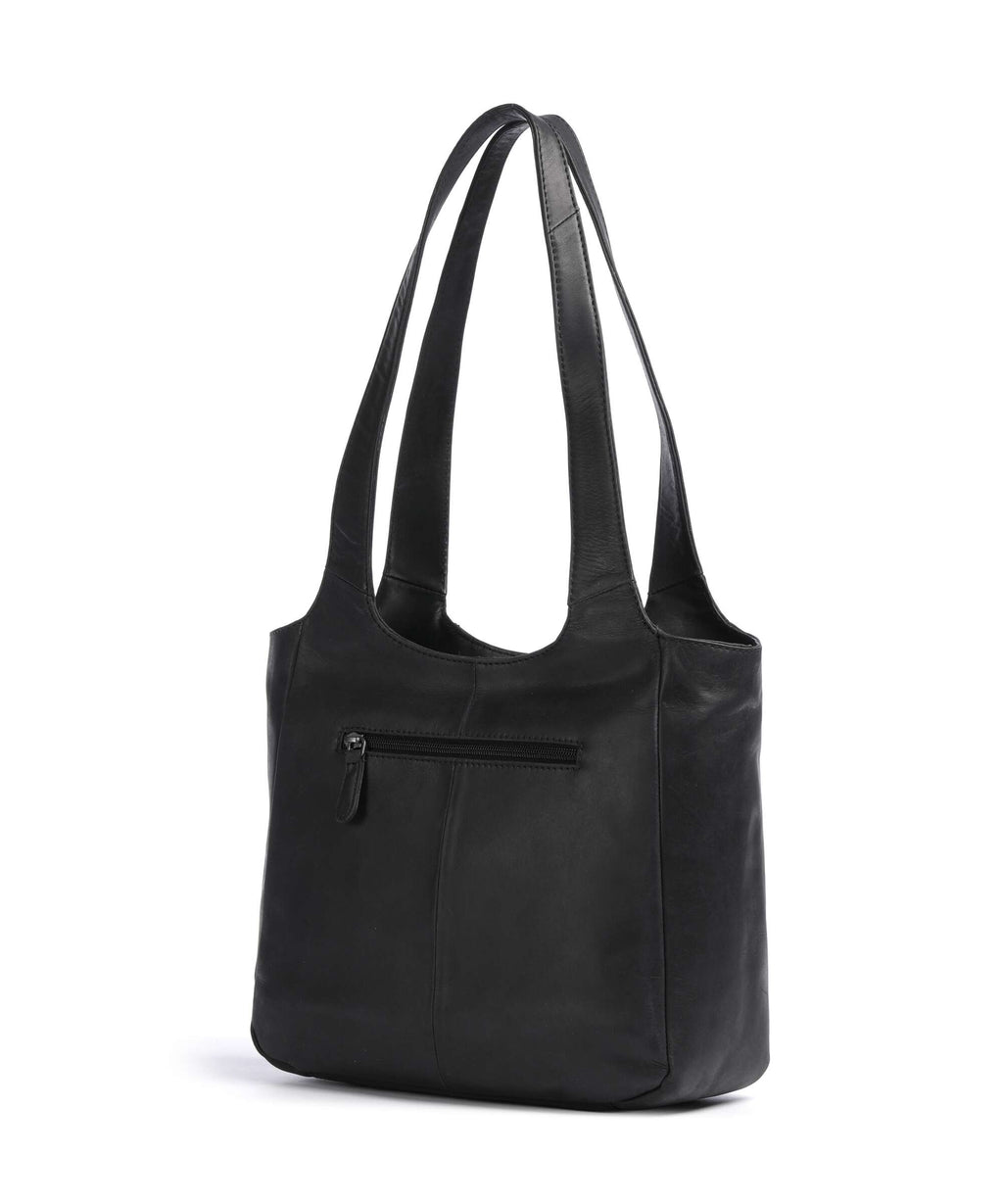 The Chesterfield Brand Wax Pull Up Cow Tofino Tote bag black