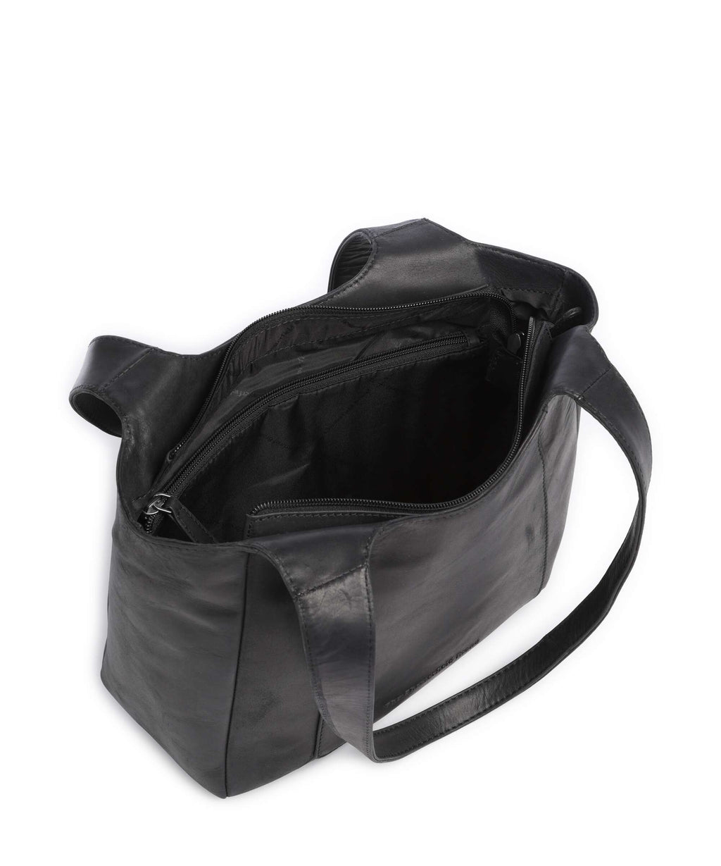 The Chesterfield Brand Wax Pull Up Cow Tofino Tote bag black