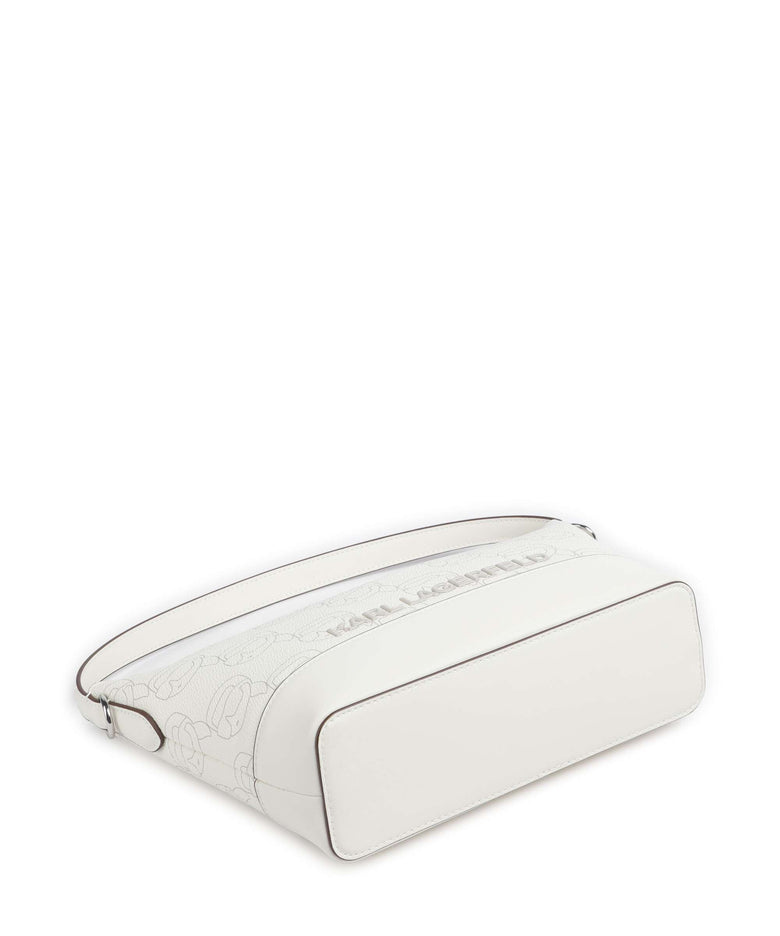 Karl Lagerfeld K/Ikonik Mono Hobo bag offwhite