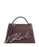 Karl Lagerfeld K/Signature 2.0 Medium Kabelka windsor/burgundy