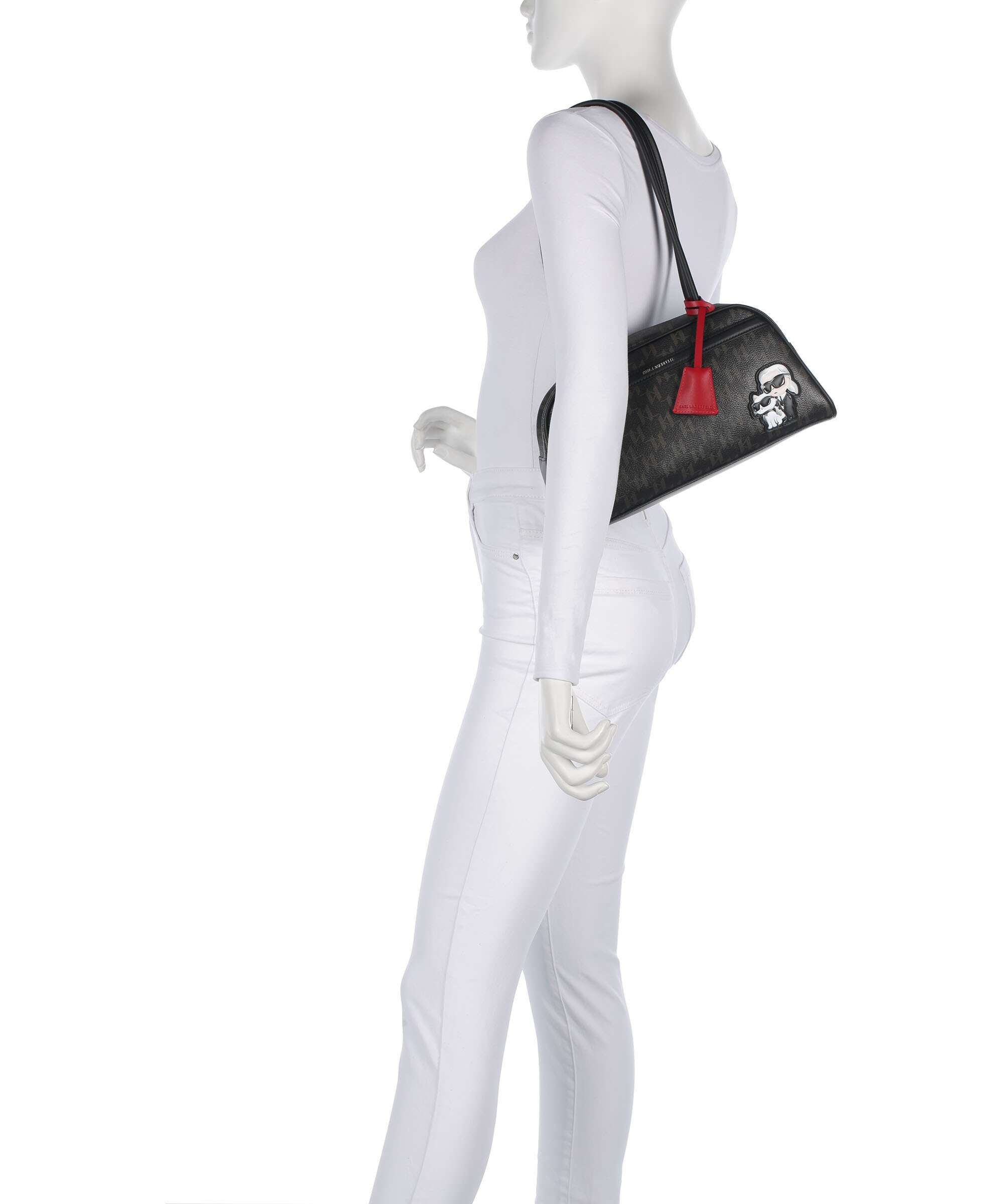 Karl Lagerfeld Ikon Monogram Shoulder bag brown/kl mono