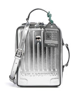 Karl Lagerfeld Ikon Suitcase Kabelka přes rameno silver