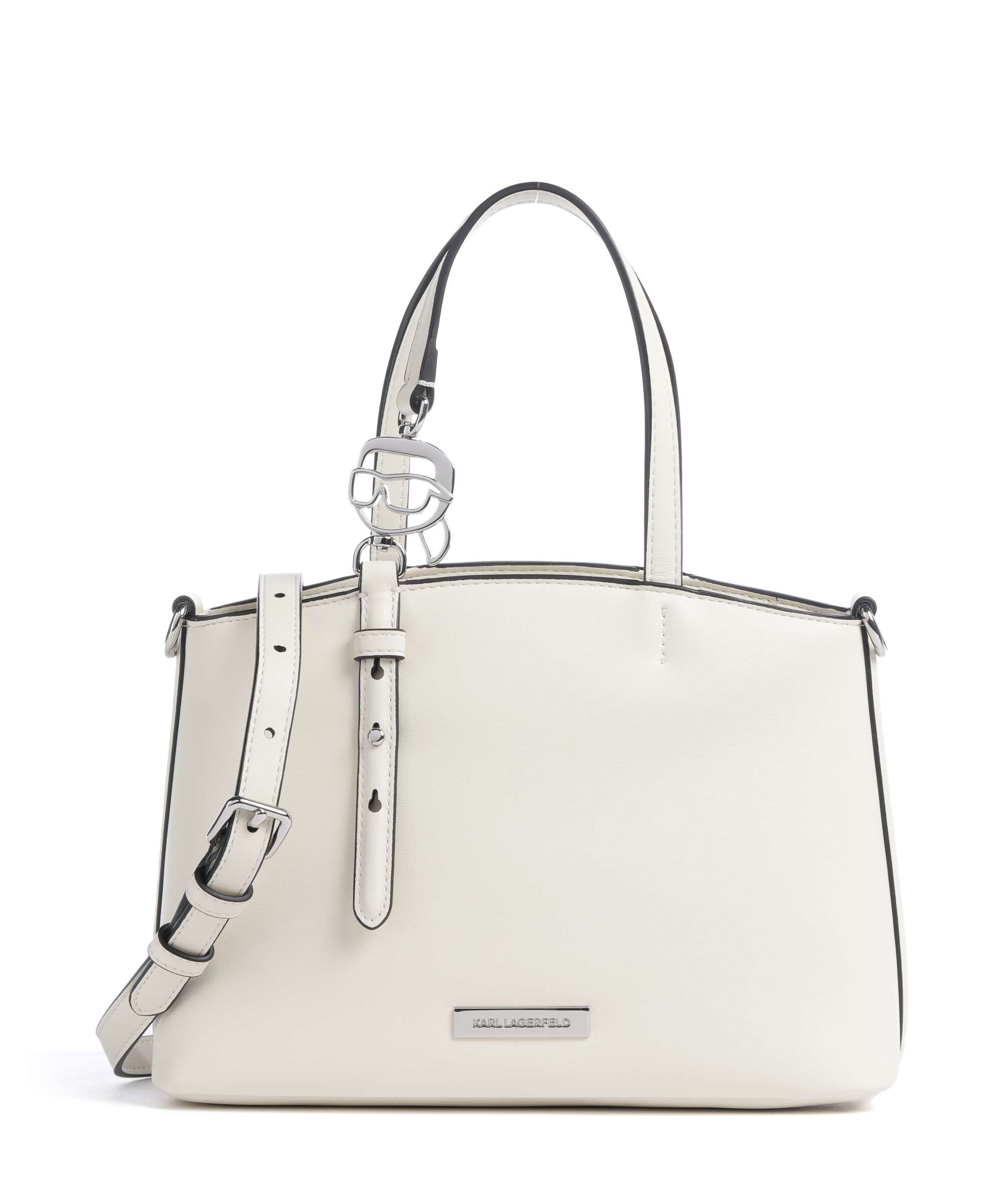 Karl Lagerfeld Ikon Smooth Handbag off white