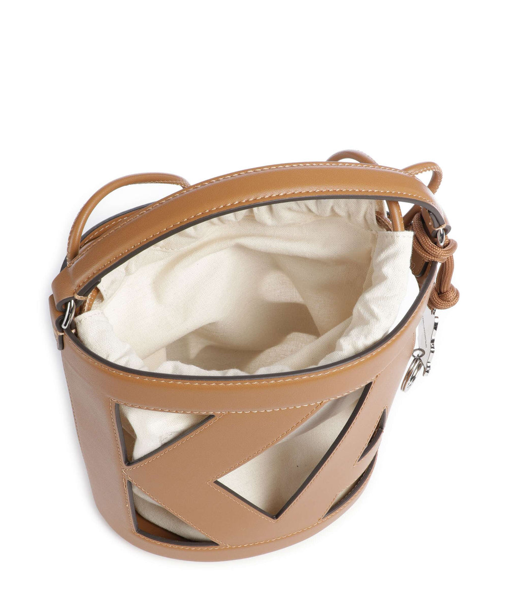 Karl Lagerfeld Ikon Monogram Bucket bag diagonal cream monogram