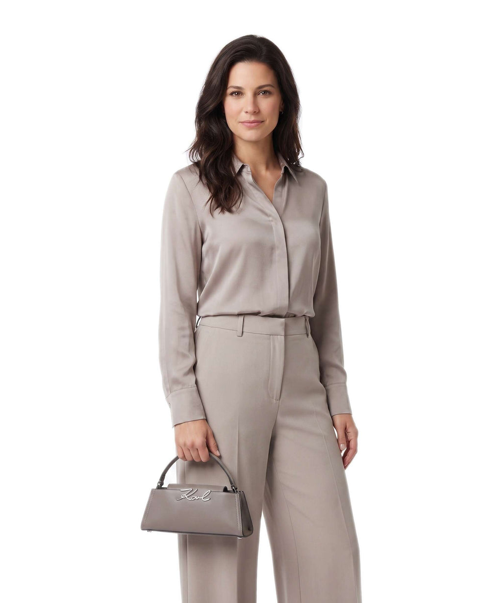 Karl Lagerfeld K/Signature Mini Handbag ash grey